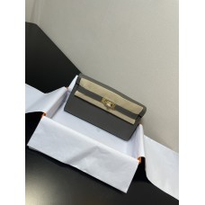 Hermes Hermès Kelly WOC 20.5 Dark Grey Epsom Gold Hardware 20.5 x 11 x 2 cm Hand-Stitched