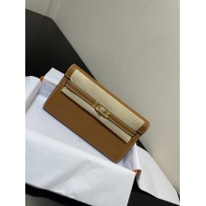 Hermes Hermès Kelly WOC 20.5 Brown Epsom Gold Hardware 20.5 x 11 x 2 cm Hand-Stitched