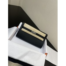 Hermes Hermès Kelly WOC 20.5 Black Epsom Silver Hardware 20.5 x 11 x 2 cm Hand-Stitched