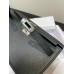 Hermes Hermès Kelly WOC 20.5 Black Epsom Silver Hardware 20.5 x 11 x 2 cm Hand-Stitched