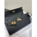 Hermes Hermès Kelly WOC 20.5 Black Epsom Gold Hardware 20.5 x 11 x 2 cm Hand-Stitched