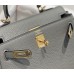 Hermes Hermès Mini Kelly 19 Togo Grey Blue Gold Hardware Hand-Stitched