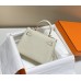 Hermes Hermès Mini Kelly 19 Togo White Gold Hardware Hand-Stitched