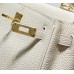 Hermes Hermès Mini Kelly 19 Togo White Gold Hardware Hand-Stitched