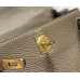 Hermes Hermès Mini Kelly 19 Togo Grey Gold Hardware Hand-Stitched