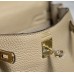 Hermes Hermès Mini Kelly 19 Togo Milk Tea Brown Gold Hardware Hand-Stitched