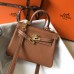 Hermes Hermès Mini Kelly 19 Togo Brown Gold Hardware Hand-Stitched