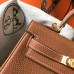 Hermes Hermès Mini Kelly 19 Togo Brown Gold Hardware Hand-Stitched