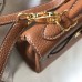 Hermes Hermès Mini Kelly 19 Togo Brown Gold Hardware Hand-Stitched