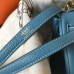 Hermes Hermès Mini Kelly 19 Togo Blue Gold Hardware Hand-Stitched