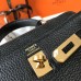 Hermes Hermès Mini Kelly 19 Togo Black Gold Hardware Hand-Stitched