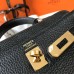 Hermes Hermès Mini Kelly 19 Togo Black Gold Hardware Hand-Stitched