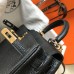 Hermes Hermès Mini Kelly 19 Togo Black Gold Hardware Hand-Stitched