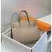 Hermes Hermès Birkin 30 Epsom External Stitching Grey Gold Hardware Hand-Stitched