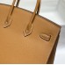 Hermes Hermès Birkin 25 Epsom External Stitching Brown Gold Hardware Hand-Stitched