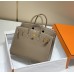 Hermes Hermès Birkin 25 Epsom External Stitching Grey Gold Hardware Hand-Stitched