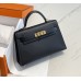 Hermes Hermès Mini Kelly 2 19 Epsom Black Gold Hardware Hand-Stitched