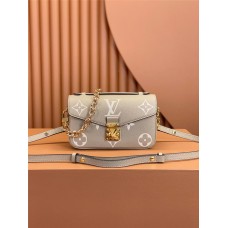 Louis Vuitton POCHETTE MÉTIS Metis EAST WEST Handbag in Monogram Empreinte Leather (M23081) - Gray: 21.5x13.5x6cm