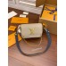 Louis Vuitton LOCKME TENDER Handbag (M58554) - Gray-Brown: Soft Grained Calfskin, Size - 19x13x8cm