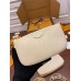 Louis Vuitton M80447 Milky White Multi Pochette Accessoires: Monogram Empreinte Leather, Size - 25x14.5x4.5cm