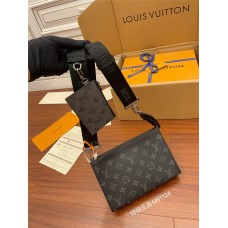 Louis Vuitton M81124 Monogram Eclipse Black Gaston: Size - 22.0x14.5x4.5cm