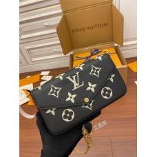 Louis Vuitton M80482 Black Pochette FÉLICIE Felicie Chain Bag: Size - 21x12x3cm