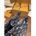 Louis Vuitton ONTHEGO Medium Handbag (M59608) Onthego Monogram Embossed Denim: Size - 35cm