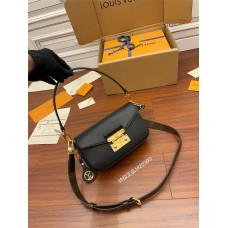Louis Vuitton SWING Handbag (M20393) Black with S-lock Clasp: Size - 24x15x6cm