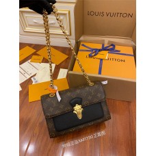 Louis Vuitton VICTOIRE Handbag (M41730) Monogram Black, French-made Monogram and exquisite calf leather: Size - 26x9x15cm