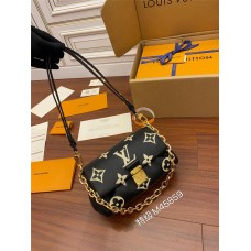 Louis Vuitton M45859 Black Print FAVORITE Handbag, Soft grained leather embossed with oversized Monogram pattern: Size - 24x14x9cm