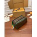 Louis Vuitton DOPP KIT Toiletry Bag (M46253) Green Monogram Macassar Canvas: Size - 28x15x16.5cm