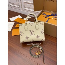 Louis Vuitton M45654 Cream Print Onthego Small Tote Bag: Size - 25x19x11.5cm