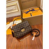 Louis Vuitton M53000 Croisette Handbag Damier Ebène Monogram Coffee Color: Size - 25.0x17.0x9.5cm