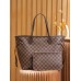 Louis Vuitton N41358 Checkered/Red NEVERFULL Medium Handbag Damier Ebène: Size - 32x28.5x17cm