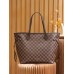 Louis Vuitton N41358 Checkered/Red NEVERFULL Medium Handbag Damier Ebène: Size - 32x28.5x17cm