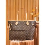 Louis Vuitton M40995 Monogram/Beige NEVERFULL Medium Handbag Monogram: Size - 32x28.5x17cm