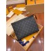 Louis Vuitton M61692 Monogram Eclipse Black! Black and Gray Monogram Eclipse Black Pochette Voyage Medium Handbag: Size - 26cmx20cmx5.0 cm