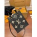 Louis Vuitton PETIT SAC PLAT Handbag (M57937) Black Monogram Empreinte Soft Grained Leather Size: 14x17x5cm