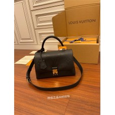 Louis Vuitton M45976 Black New Madeleine Medium Handbag Monogram Empreinte Embossed Leather Size: 30x19.5x11 cm