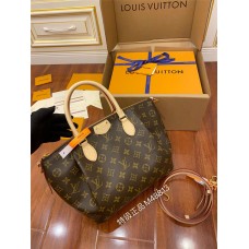 Louis Vuitton  M48813 TURENNE Small Handbag Round Handle and Front Pleats Monogram: Size - 31.0x21.0x13.0 cm