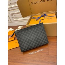 Louis Vuitton N41696 POCHETTE VOYAGE Damier Graphite Monogram Black  Handbag Black and Gray Monogram Eclipse Black Canvas, 26.0x20.0x5.0cm