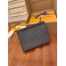 Louis Vuitton M69535 Pochette Voyage Medium Clutch Monogram Eclipse Black Reverse Canvas, Size: 27.0×21.0×3.0cm