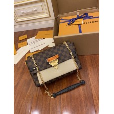 Louis Vuitton VAVIN Small Handbag (N40113) White Vavin Small Handbag Damier Ebene Canvas, Size: 25x17x9.5cm