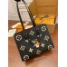 Louis Vuitton M45495 Black Print OnTheGo Medium Tote Bag Monogram pattern printed and embossed on soft grained leather, Size: 34.0x26.0x13.0cm