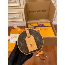 Louis Vuitton M44699 Mini Boite Chapeau SOUPLE Handbag Monogram Coated Canvas, Malletage stitching lining, Size: 13.0x12.0x6.5cm