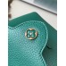Louis Vuitton M59433 Dark Green Gold Button Capucines Mini Handbag Full-grain Leather, 21x14x8cm (Length x Height x Width)