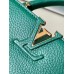 Louis Vuitton M59434 Dark Green Gold Button Capucines BB Handbag Full-grain Leather, 27x18x9cm (Length x Height x Width)