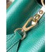 Louis Vuitton M59434 Dark Green Gold Button Capucines BB Handbag Full-grain Leather, 27x18x9cm (Length x Height x Width)