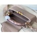 Louis Vuitton N99387/M48865 Gray Snake Shoulder Capucines BB Handbag Grained Taurillon Leather, Size: 27 x18x9cm