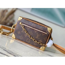 Louis Vuitton M68906 MINI SOFT TRUNK Monogram with Gold Chain, Size: Length 18.5 x 12.5 x  7cm